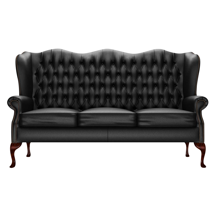 Gladstone 3 Sits Chesterfield Soffa Birch Black