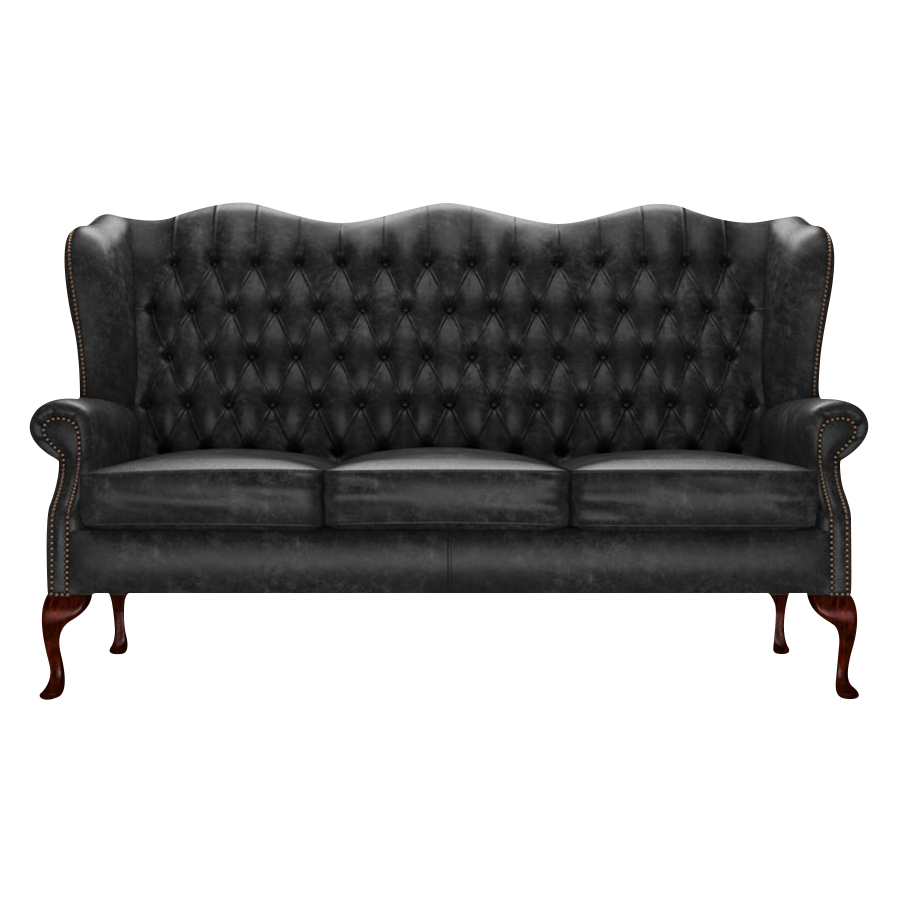 Gladstone 3 Sits Chesterfield Soffa Etna Black