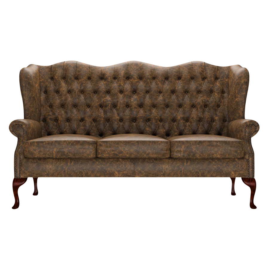 Gladstone 3 Sits Chesterfield Soffa Etna Brandy
