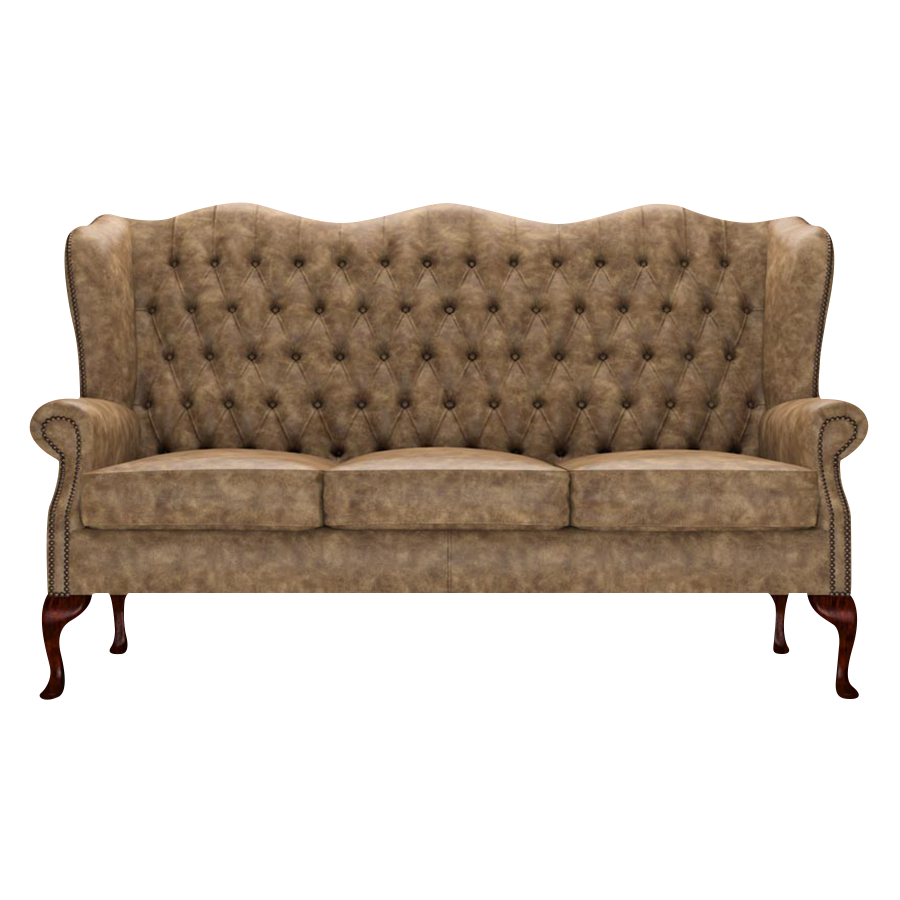 Gladstone 3 Sits Chesterfield Soffa Etna Camel