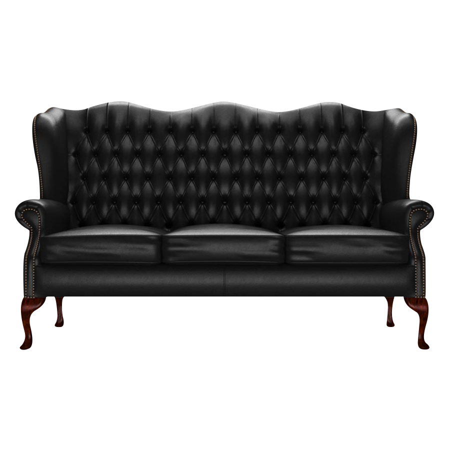 Gladstone 3 Sits Chesterfield Soffa Old English Black