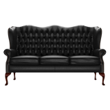 Gladstone 3 Sits Chesterfield Soffa Old English Black