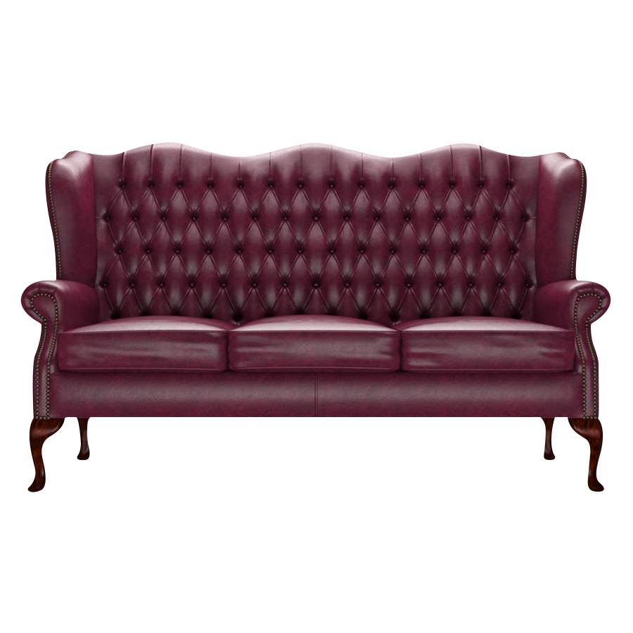 Gladstone 3 Sits Chesterfield Soffa Old English Burgundy