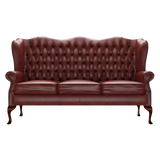 Gladstone 3 Sits Chesterfield Soffa Old English Chestnut