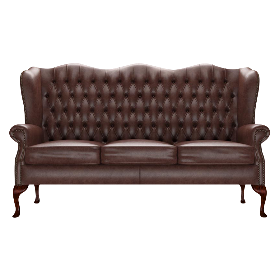 Ladda upp bild till gallerivisning, Gladstone 3 Sits Chesterfield Soffa Old English Dark Brown
