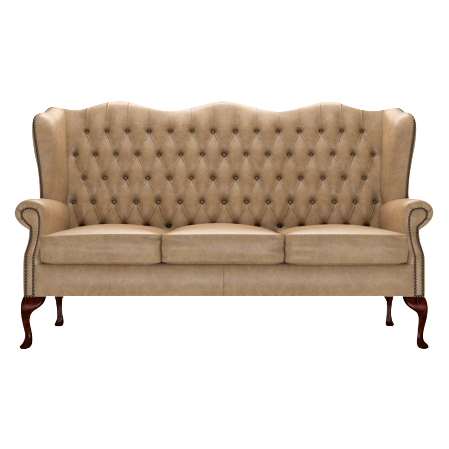 Gladstone 3 Sits Chesterfield Soffa Old English Parchment