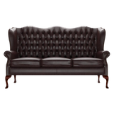 Gladstone 3 Sits Chesterfield Soffa Old English Smoke