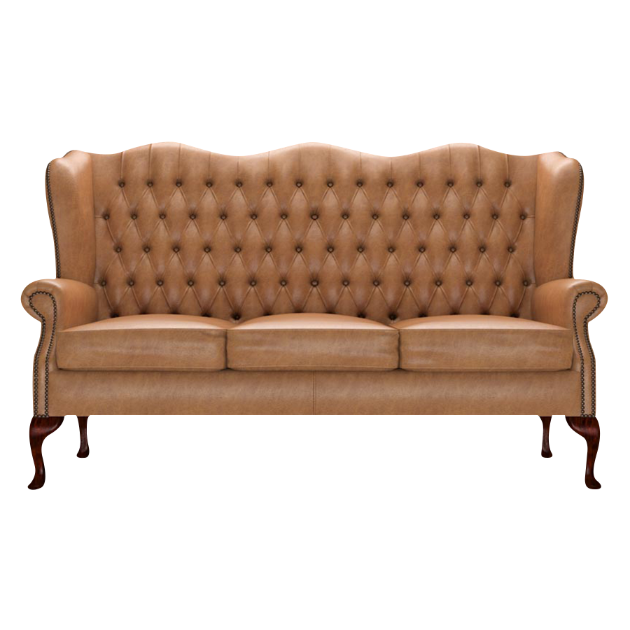 Gladstone 3 Sits Chesterfield Soffa Old English Tan