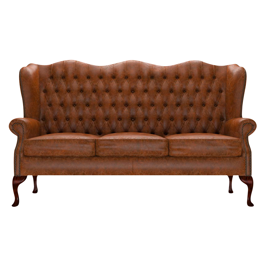 Gladstone 3 Sits Chesterfield Soffa Tudor Chestnut