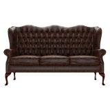 Gladstone 3 Sits Chesterfield Soffa Tudor Mahogany