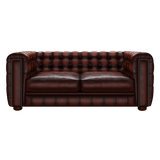 Kingsley 3 Sits Chesterfield Soffa Antique Chestnut