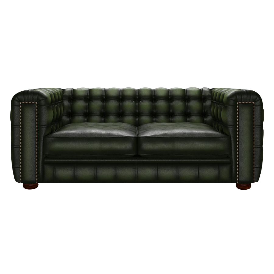 Kingsley 3 Sits Chesterfield Soffa Antique Green
