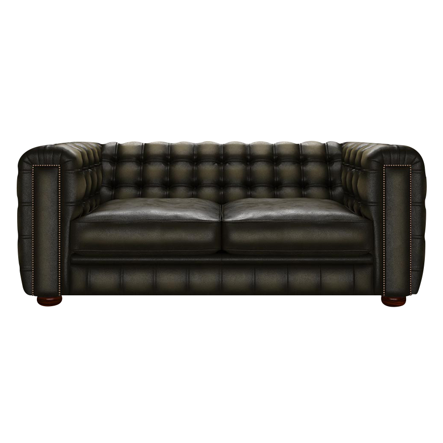 Kingsley 3 Sits Chesterfield Soffa Antique Olive