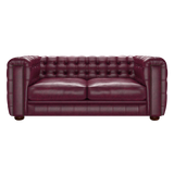 Kingsley 3 Sits Chesterfield Soffa Old English Burgundy