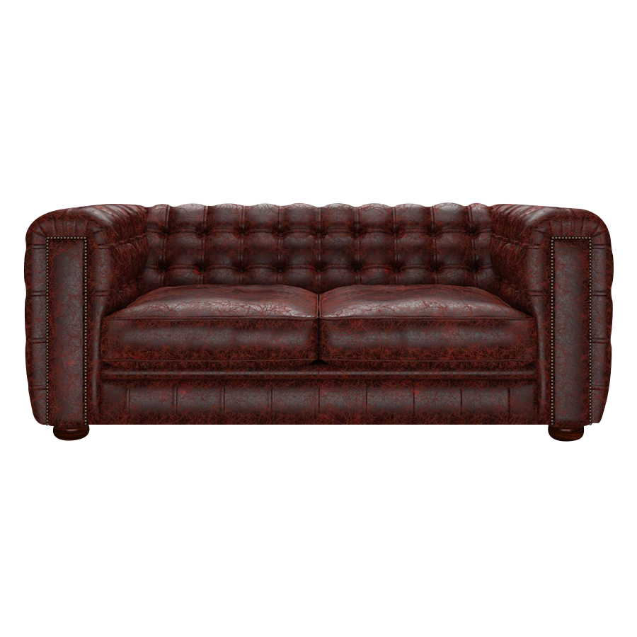 Kingsley 3 Sits Chesterfield Soffa Tudor Oxblood