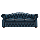 Lawrence 3 Sits Chesterfield Soffa Antique Blue