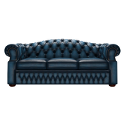 Lawrence 3 Sits Chesterfield Soffa Antique Blue
