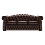 Lawrence 3 Sits Chesterfield Soffa Antique Brown