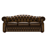 Lawrence 3 Sits Chesterfield Soffa Antique Gold