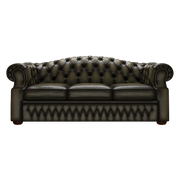 Lawrence 3 Sits Chesterfield Soffa Antique Olive