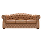 Lawrence 3 Sits Chesterfield Soffa Old English Tan