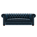 Linwood 3 Sits Chesterfield Soffa Antique Blue