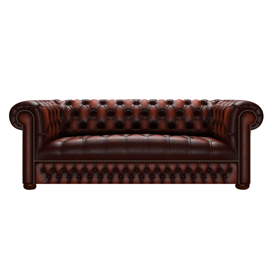 Linwood 3 Sits Chesterfield Soffa Antique Chestnut
