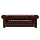 Linwood 3 Sits Chesterfield Soffa Antique Chestnut