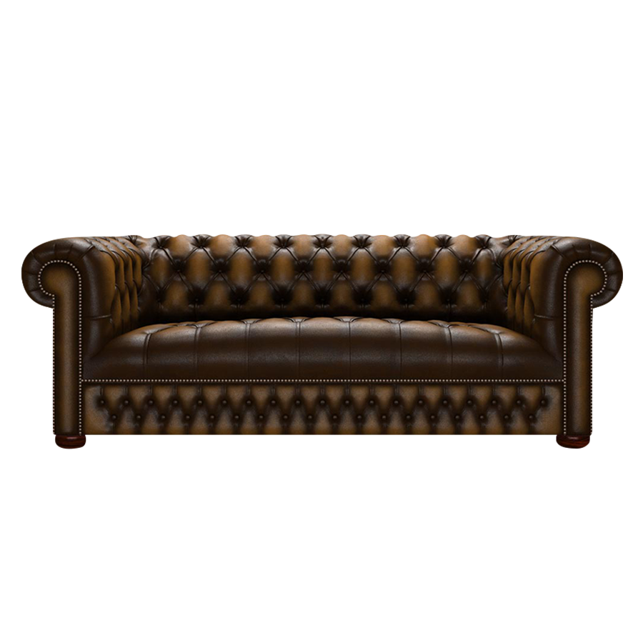 Linwood 3 Sits Chesterfield Soffa Antique Gold