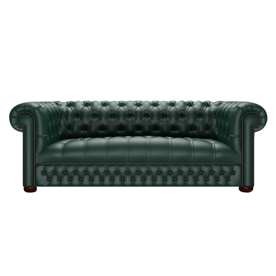 Linwood 3 Sits Chesterfield Soffa Birch Forest Green