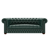 Linwood 3 Sits Chesterfield Soffa Birch Forest Green