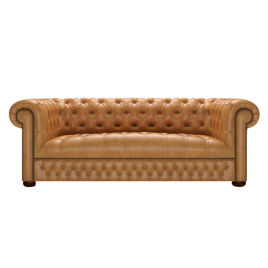 Linwood 3 Sits Chesterfield Soffa Old English Buckskin