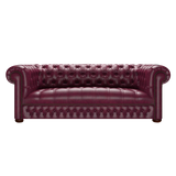 Linwood 3 Sits Chesterfield Soffa Old English Burgundy