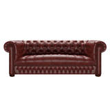 Linwood 3 Sits Chesterfield Soffa Old English Chestnut
