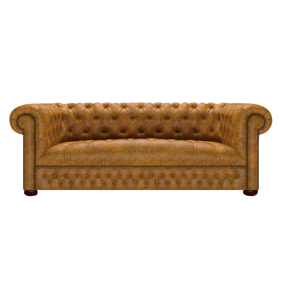 Linwood 3 Sits Chesterfield Soffa Tudor Mustard