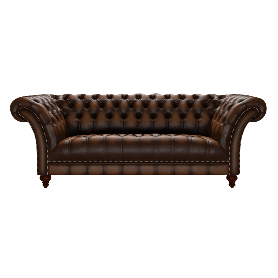 Montgomery 3 Sits Chesterfield Soffa Antique Autumn Tan