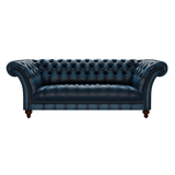 Montgomery 3 Sits Chesterfield Soffa Antique Blue