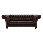 Montgomery 3 Sits Chesterfield Soffa Antique Brown