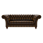 Montgomery 3 Sits Chesterfield Soffa Antique Gold