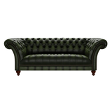 Montgomery 3 Sits Chesterfield Soffa Antique Green