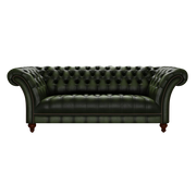 Montgomery 3 Sits Chesterfield Soffa Antique Green