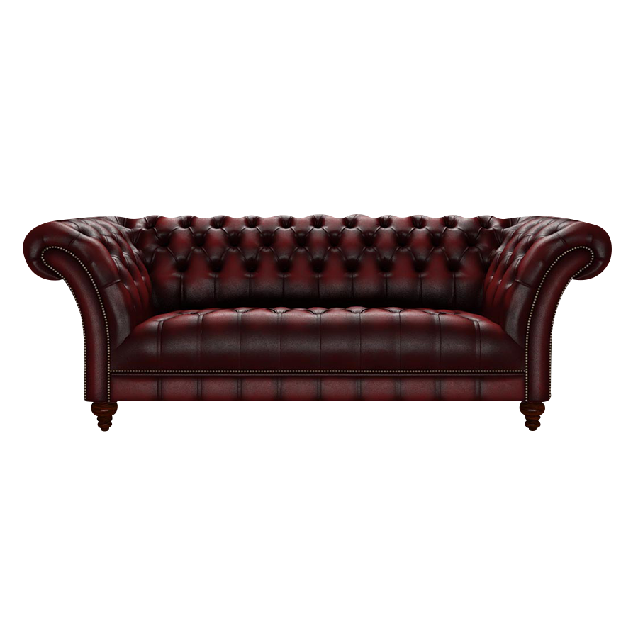 Montgomery 3 Sits Chesterfield Soffa Antique Red