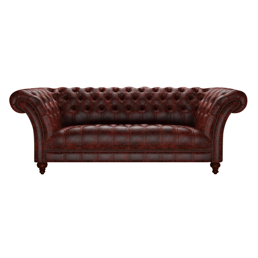Montgomery 3 Sits Chesterfield Soffa Tudor Oxblood