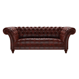 Montgomery 3 Sits Chesterfield Soffa Tudor Oxblood