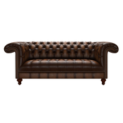 Nelson 3 Sits Chesterfield Soffa Antique Autumn Tan