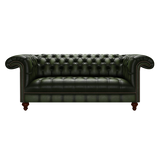 Nelson 3 Sits Chesterfield Soffa Antique Green
