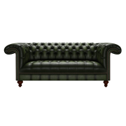 Nelson 3 Sits Chesterfield Soffa Antique Green