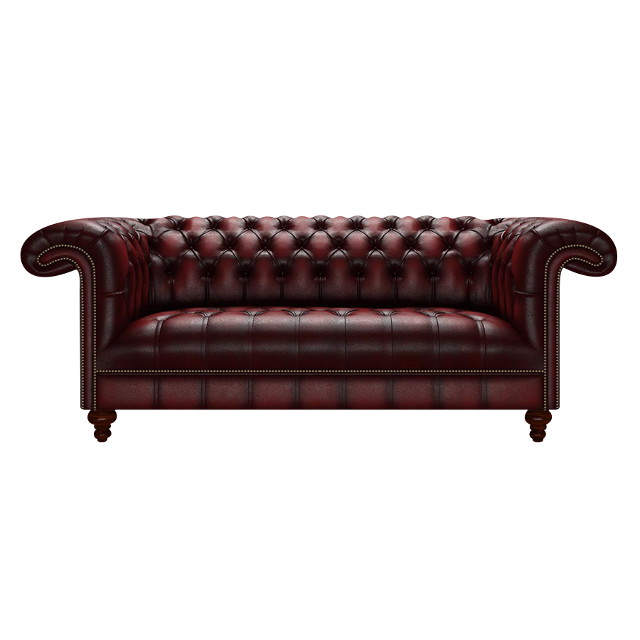Nelson 3 Sits Chesterfield Soffa Antique Red
