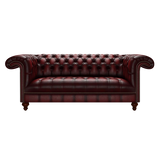 Nelson 3 Sits Chesterfield Soffa Antique Red