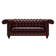 Nelson 3 Sits Chesterfield Soffa Antique Red